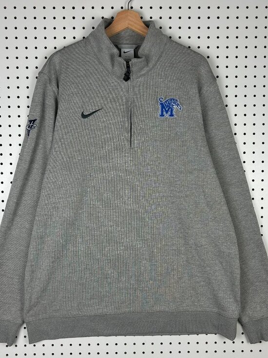 Nike Other - Nike 1 Cent Memphis Tigers Sweater XLT Gray Basketball PE Penny Quarter Zip PE